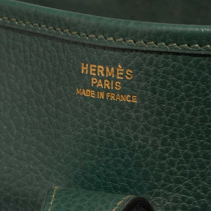 Premium Hermès Replica Evelyne 33 Clemence Vert Anglais GHW - Direct Luxury Fashion - Image 2