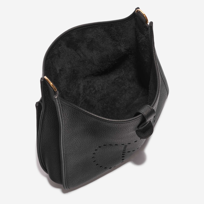 Premium Hermès Replica Evelyne 33 Taurillon Clemence Black GHW - Direct Luxury Fashion - Image 5