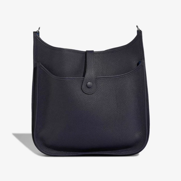 Premium Hermès Replica Evelyne 33 Taurillon Clemence Bleu Nuit PHW - Direct Luxury Fashion - Image 2
