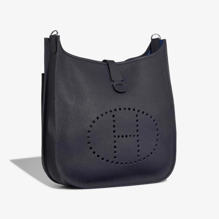 Premium Hermès Replica Evelyne 33 Taurillon Clemence Bleu Nuit PHW - Direct Luxury Fashion - Image 5