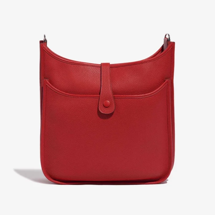 Premium Hermès Replica Evelyne 33 Taurillon Clemence Rouge Casaque PHW - Direct Luxury Fashion - Image 2