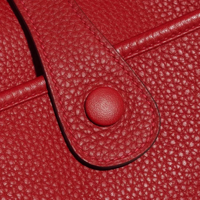 Premium Hermès Replica Evelyne 33 Taurillon Clemence Rouge Casaque PHW - Direct Luxury Fashion - Image 7