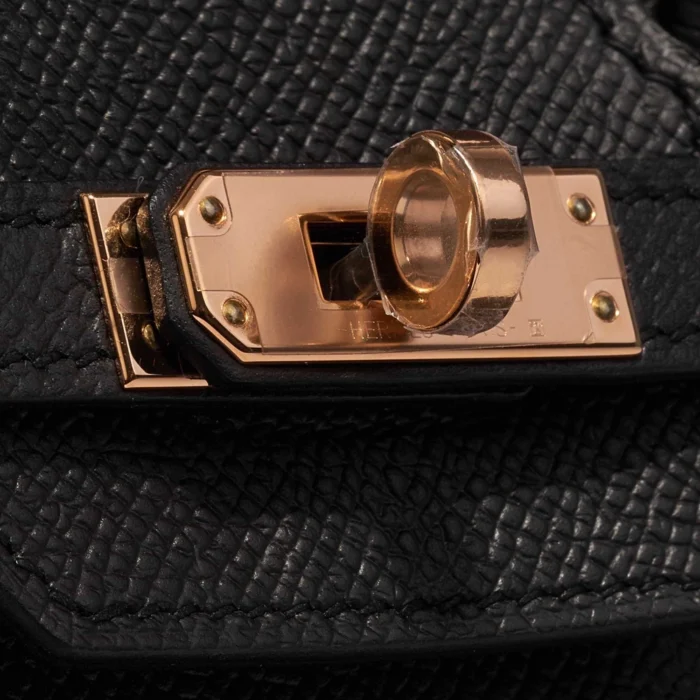 Premium Hermès Replica HSS Birkin 25 Epsom Black/Jaune Ambre GHW - Direct Luxury Fashion - Image 7
