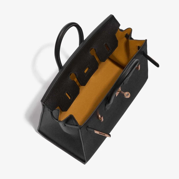 Premium Hermès Replica HSS Birkin 25 Epsom Black/Jaune Ambre GHW - Direct Luxury Fashion - Image 5