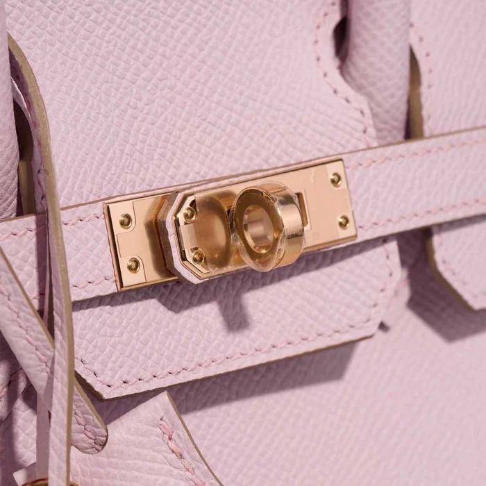 Premium Hermès Replica HSS Birkin 25 Epsom Mauve Pale/Rose Sakura RGHW - Direct Luxury Fashion - Image 6