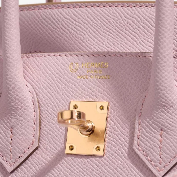Premium Hermès Replica HSS Birkin 25 Epsom Mauve Pale/Rose Sakura RGHW - Direct Luxury Fashion - Image 5