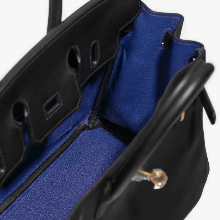 Premium Hermès Replica HSS Birkin 25 Swift Black/Bleu de France GHW - Direct Luxury Fashion - Image 5