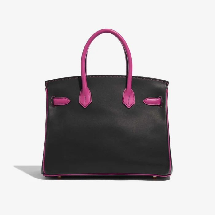 Premium Hermès Replica HSS Birkin 30 Swift Black/Rose Pourpe GHW - Direct Luxury Fashion - Image 2