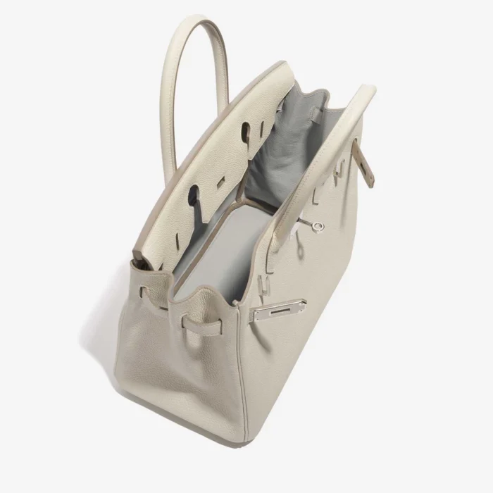 Premium Hermès Replica HSS Birkin 30 Togo Craie/Blue Glacier PHW - Direct Luxury Fashion - Image 5