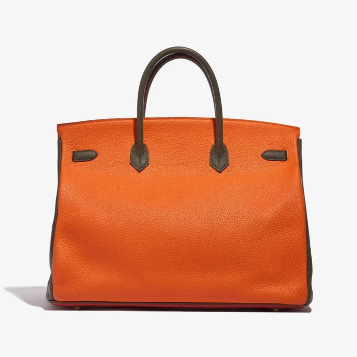 Premium Hermès Replica HSS Birkin 40 Togo Orange H/Olive/Vermillon GHW - Direct Luxury Fashion - Image 2