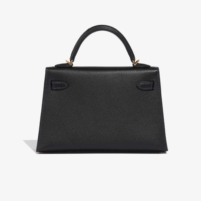 Premium Hermès Replica HSS Mini Kelly Epsom Black/Blue Indigo GHW - Direct Luxury Fashion - Image 2