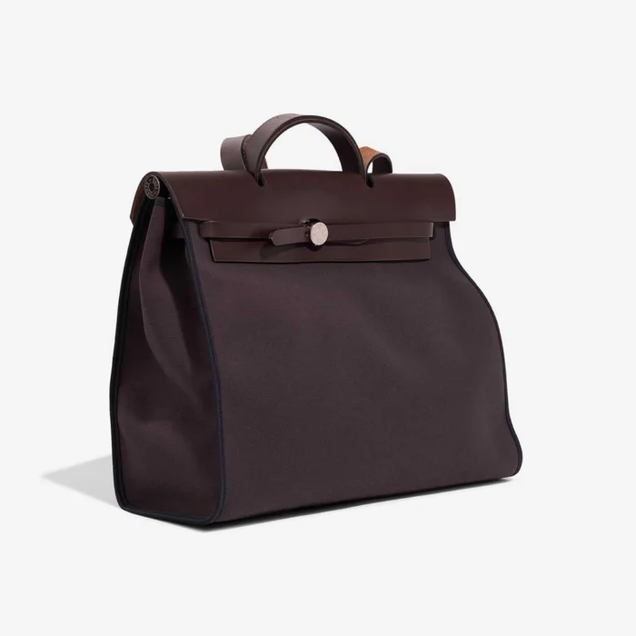 Premium Hermès Replica Herbag 39 Vache Hunter/Toile Dark Burgundy PHW - Direct Luxury Fashion - Image 6