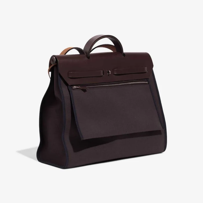 Premium Hermès Replica Herbag 39 Vache Hunter/Toile Dark Burgundy PHW - Direct Luxury Fashion - Image 5
