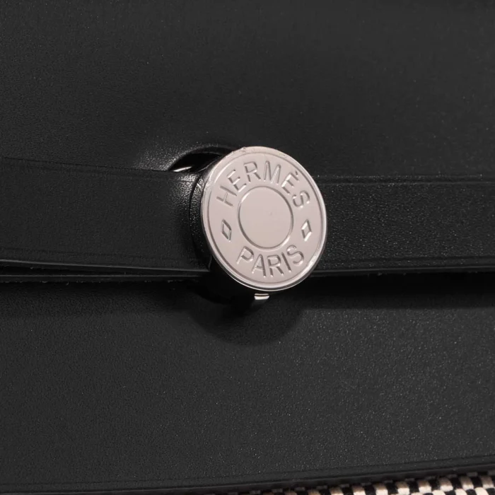 Premium Hermès Replica Herbag 52 Vache Hunter/Toile Black/Ecru PHW - Direct Luxury Fashion - Image 6