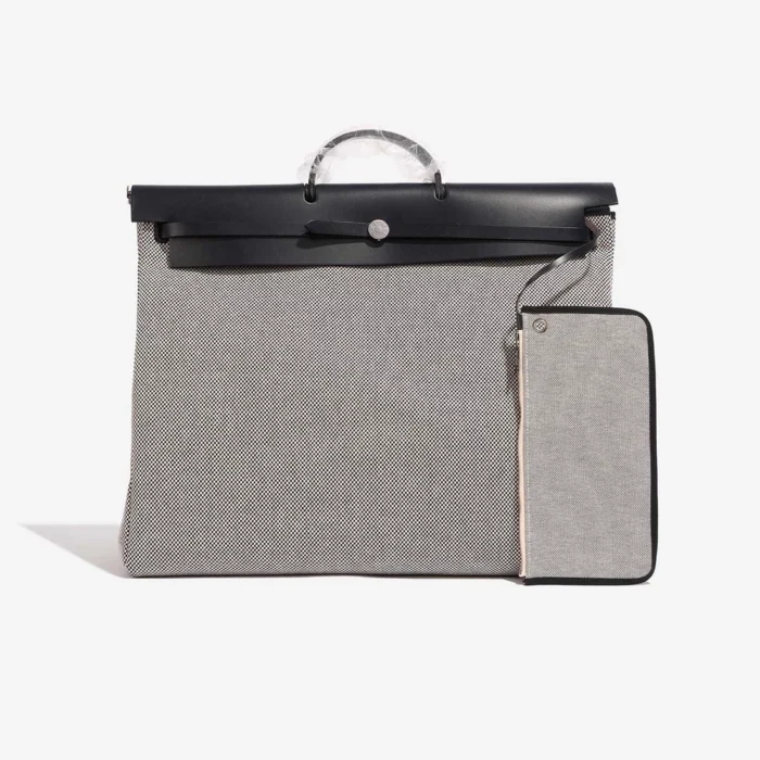 Premium Hermès Replica Herbag 52 Vache Hunter/Toile Black/Ecru