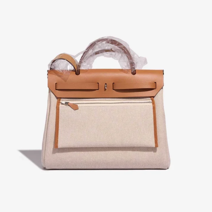 Premium Hermès Replica Herbag Circuit 24 31 Toile/Vache Hunter Gris Meyer/Ecru/Beige/Naturel PHW - Direct Luxury Fashion - Image 2
