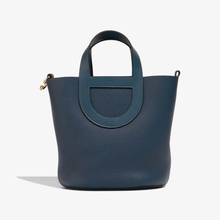 Premium Hermès Replica In-The-Loop 23 Taurillon Clemence/Swift Bleu de Prusse GHW - Direct Luxury Fashion - Image 3