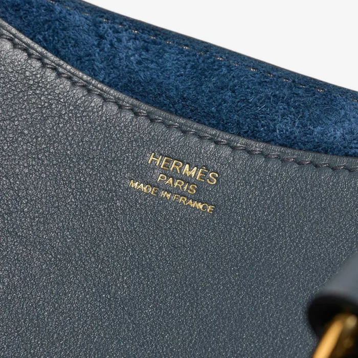 Premium Hermès Replica In-The-Loop 23 Taurillon Clemence/Swift Bleu de Prusse GHW - Direct Luxury Fashion - Image 2