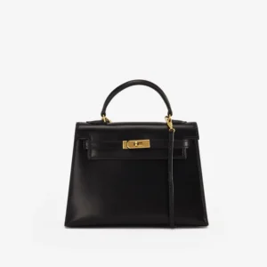 Premium Hermès Replica Kelly 15 Box Black GHW - Direct Luxury