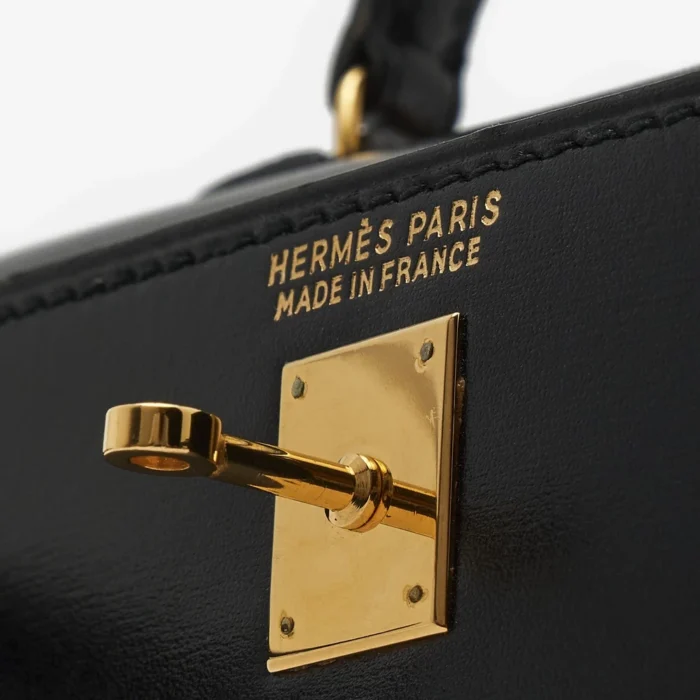 Premium Hermès Replica Kelly 15 Box Black GHW - Direct Luxury Fashion - Image 5