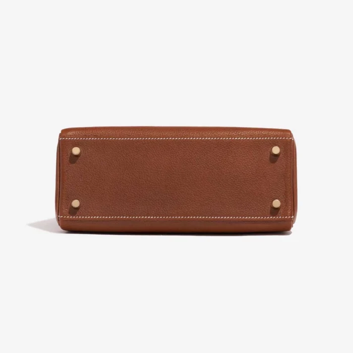 Premium Hermès Replica Kelly 25 Barenia Faubourg Fauve GHW - Direct Luxury Fashion - Image 3