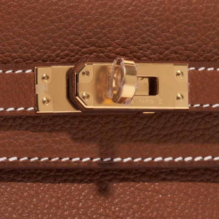 Premium Hermès Replica Kelly 25 Barenia Faubourg Fauve GHW - Direct Luxury Fashion - Image 7