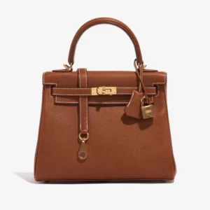 Premium Hermès Replica Kelly 25 Barenia Fauve GHW | Direct Luxury