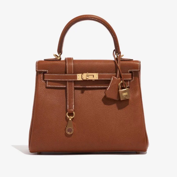 Premium Hermès Replica Kelly 25 Barenia Fauve GHW | Direct Luxury