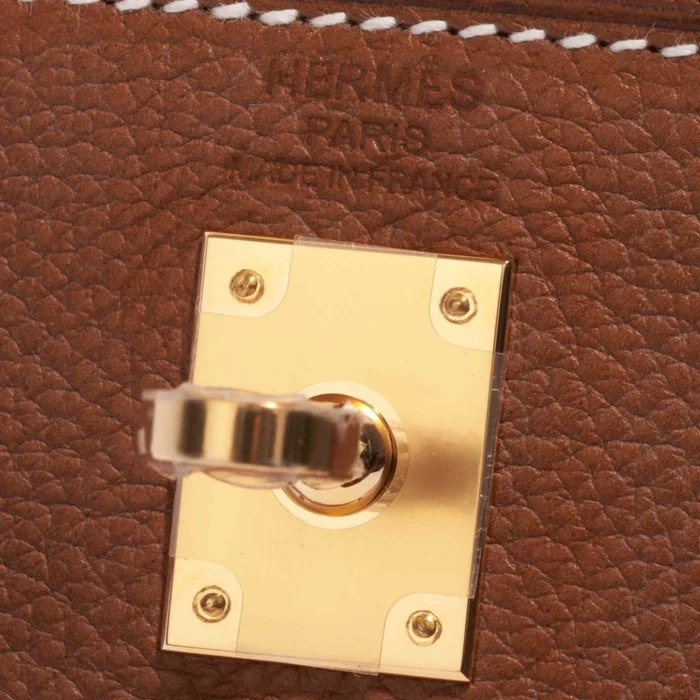 Premium Hermès Replica Kelly 25 Barenia Faubourg Fauve GHW - Direct Luxury Fashion - Image 6