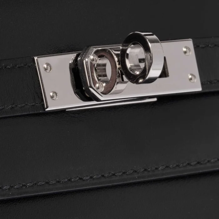 Premium Hermès Replica Kelly 25 Box Black PHW - Direct Luxury Fashion - Image 7