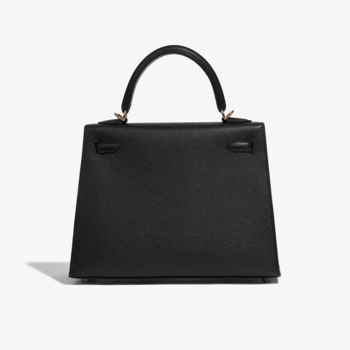Premium Hermès Replica Kelly 25 Epsom Black GHW - Direct Luxury Fashion - Image 2