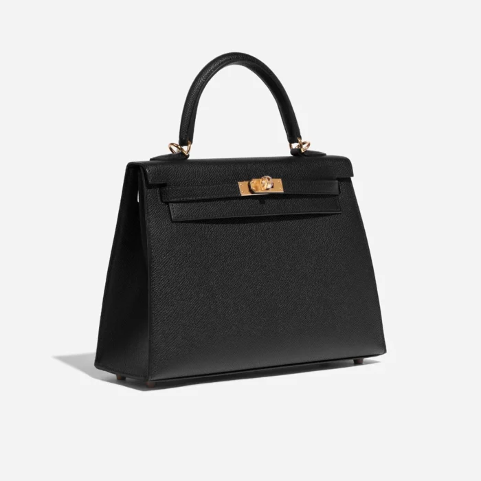 Premium Hermès Replica Kelly 25 Epsom Black GHW - Direct Luxury Fashion - Image 4