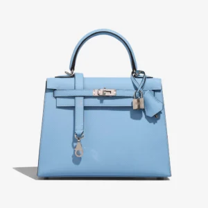 Premium Hermès Replica Kelly 25 Epsom Bleu Celeste PHW | DLF