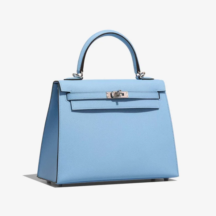 Premium Hermès Replica Kelly 25 Epsom Bleu Celeste PHW - Direct Luxury Fashion - Image 4