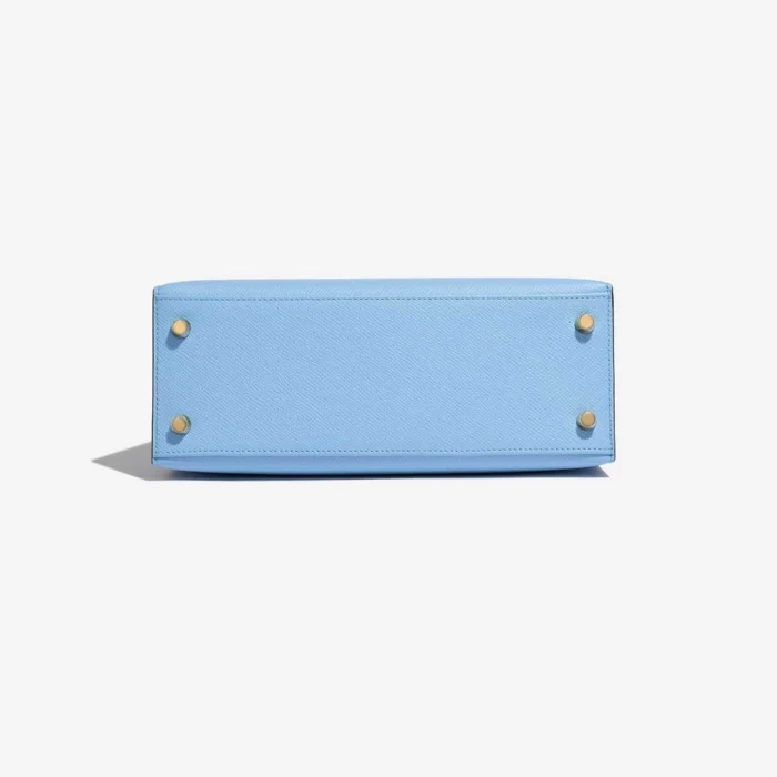 Premium Hermès Replica Kelly 25 Epsom Blue Celeste GHW - Direct Luxury Fashion - Image 3