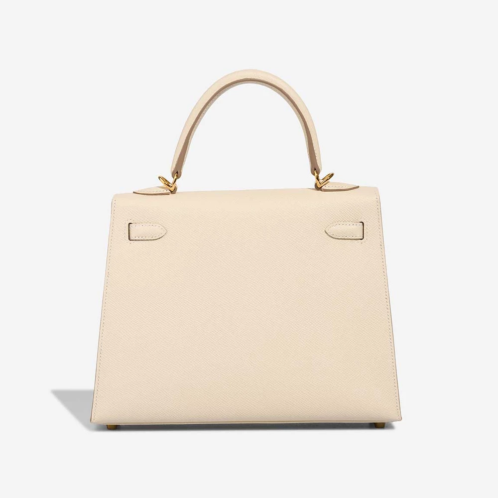 Premium Hermès Replica Kelly 25 Epsom Craie GHW - Direct Luxury Fashion - Image 2