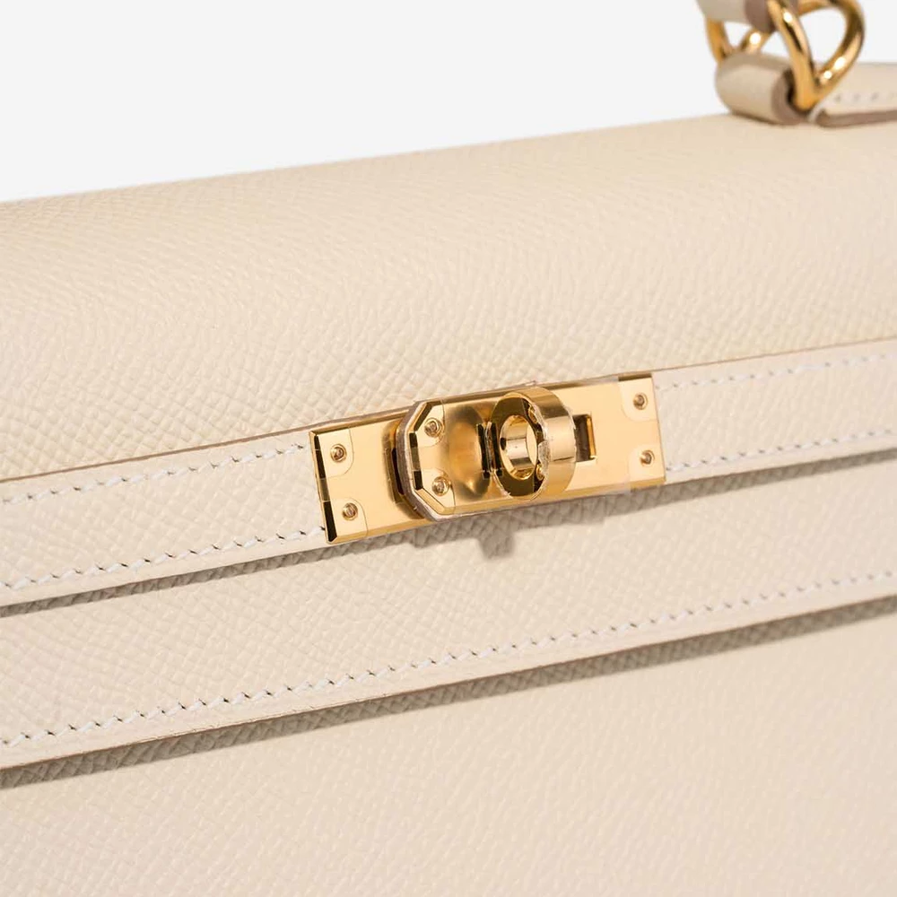 Premium Hermès Replica Kelly 25 Epsom Craie GHW - Direct Luxury Fashion - Image 5