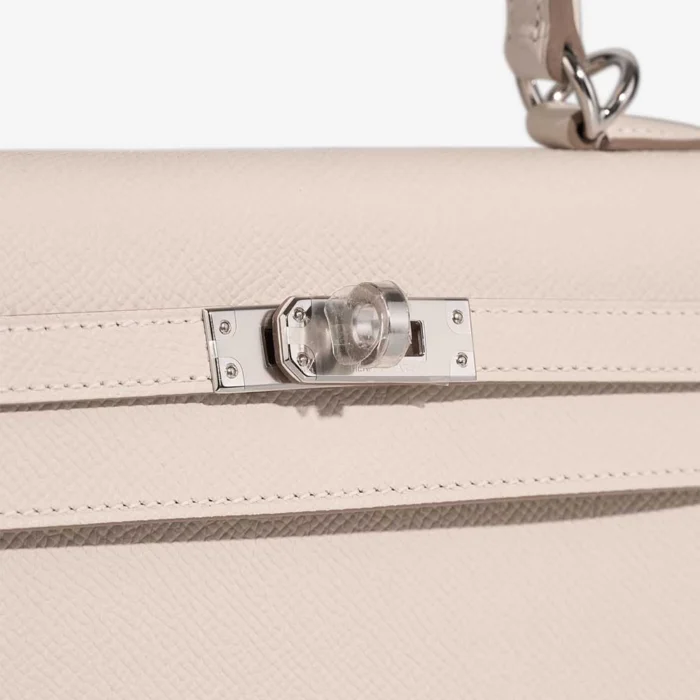 Premium Hermès Replica Kelly 25 Epsom Craie PHW - Direct Luxury Fashion - Image 6