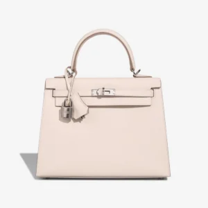 Premium Hermès Replica Kelly 25 Epsom Craie PHW - Direct Luxury Fashion