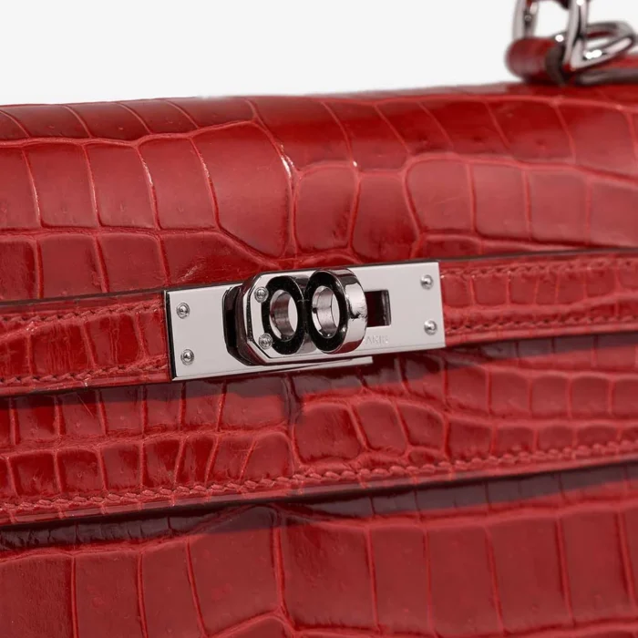 Premium Hermès Replica Kelly 25 Niloticus Crocodile Braise PHW - Direct Luxury Fashion - Image 7