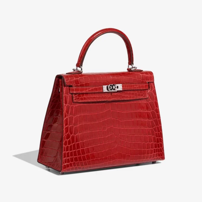 Premium Hermès Replica Kelly 25 Niloticus Crocodile Braise PHW - Direct Luxury Fashion - Image 4