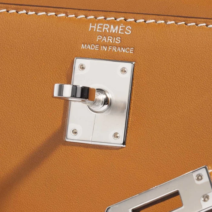 Premium Hermès Replica Kelly 25 Sable Butler Natural PHW - Direct Luxury Fashion - Image 6