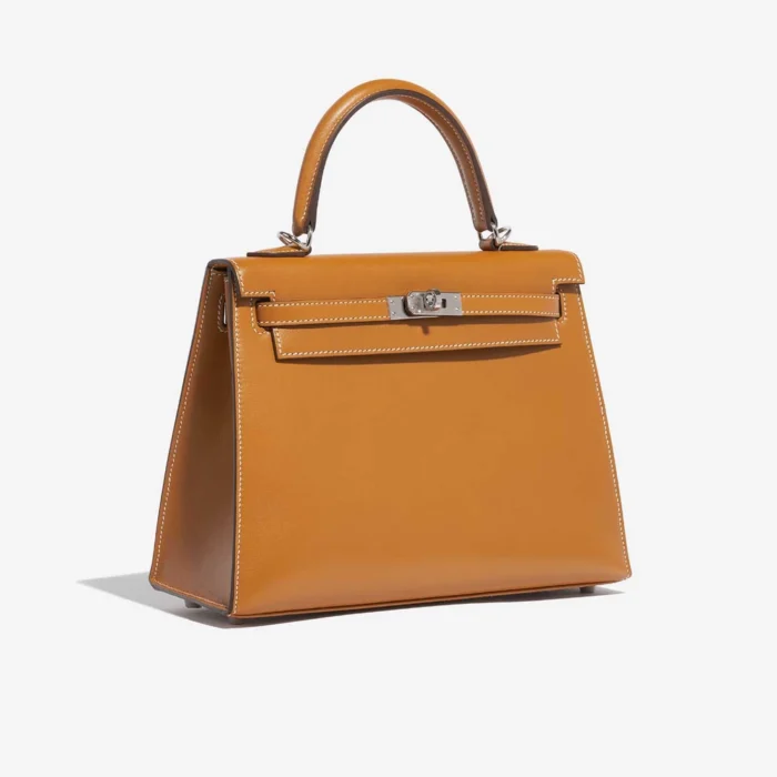 Premium Hermès Replica Kelly 25 Sable Butler Natural PHW - Direct Luxury Fashion - Image 4