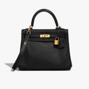 Premium Hermès Replica Kelly 25 Swift Black GHW - DLF