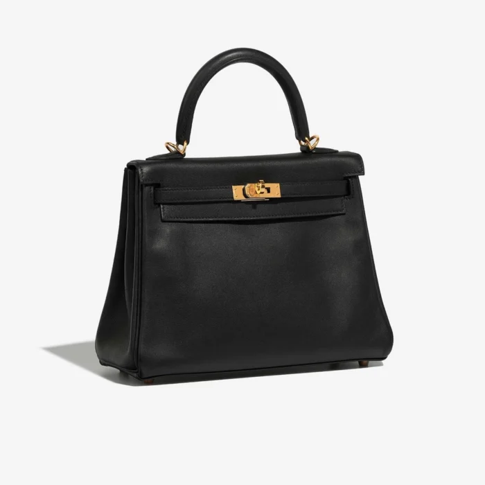Premium Hermès Replica Kelly 25 Swift Black GHW - Direct Luxury Fashion - Image 4
