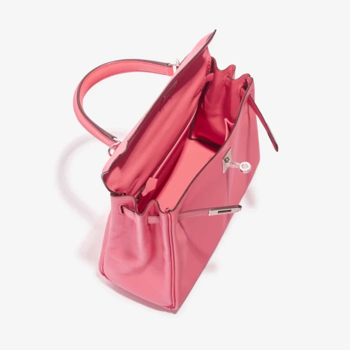 Premium Hermès Replica Kelly 25 Swift Rose d’ete PHW - Direct Luxury Fashion - Image 5