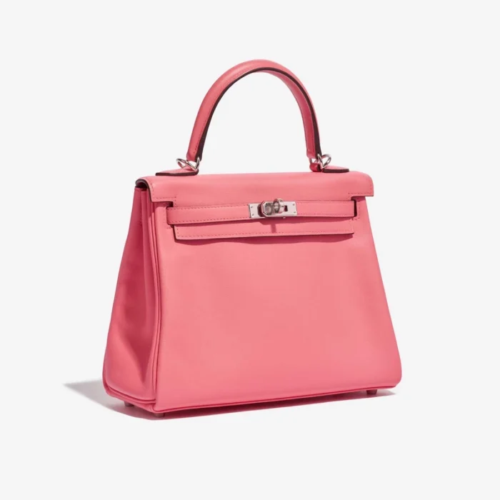 Premium Hermès Replica Kelly 25 Swift Rose d’ete PHW - Direct Luxury Fashion - Image 4