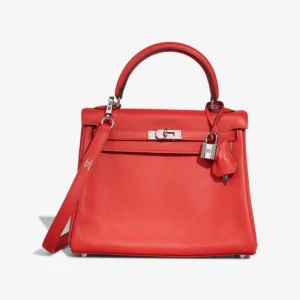 Premium Hermès Replica Kelly 25 Swift Rouge Tomate PHW - Direct Luxury Fashion