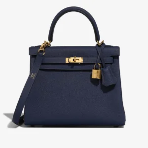 Premium Hermès Replica Kelly 25 Togo Bleu Saphir GHW | DLF