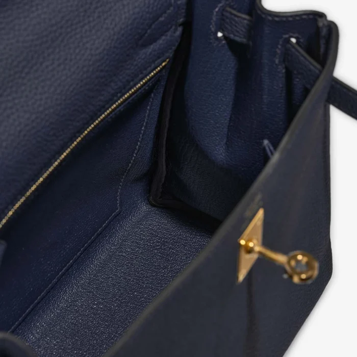 Premium Hermès Replica Kelly 25 Togo Bleu Saphir GHW - Direct Luxury Fashion - Image 4